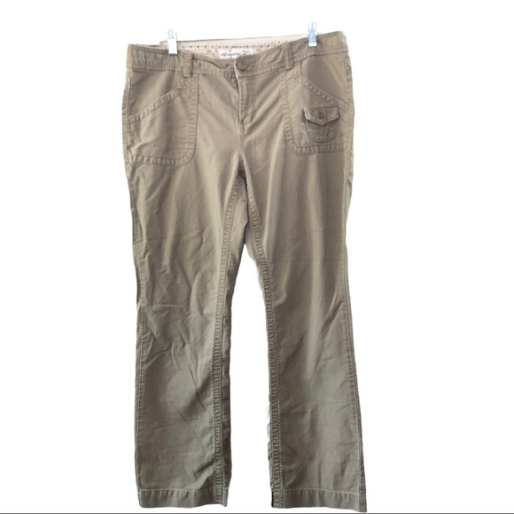 Aeropostale Tan Corduroy pants low rise Lightweight Women's Size 13/14 Short - Picture 1 of 7